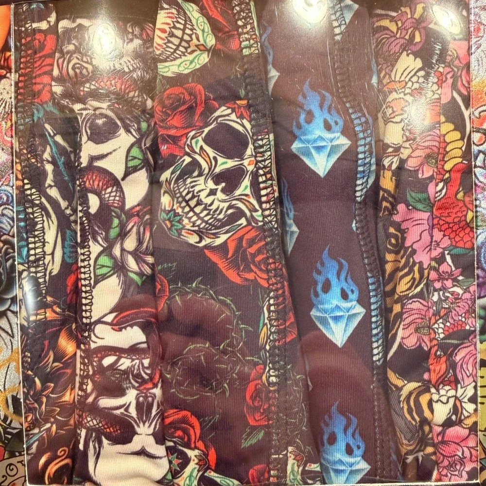 Ed Hardy NEW 5 Pack Performance Boxer‎ Briefs Skulls Dragon MED 32-34